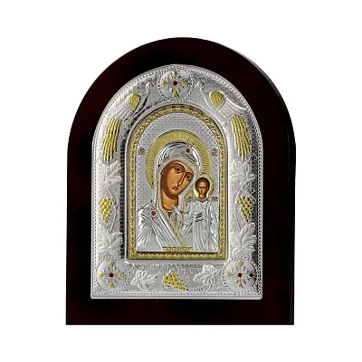 Икона из серебра "Божья Матерь Казанская" (140 х120 мм) (арт. MA/E3106DX)