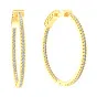 Золотые серьги кольца с фианитами (арт. 110551ж)
