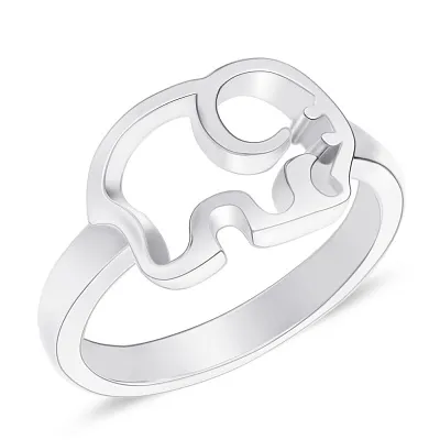 Серебряное кольцо «Слоник» без камней  (арт. 7501/4268)