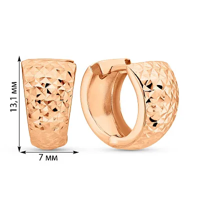 Сережки з червоного золота (арт. 109794/15)