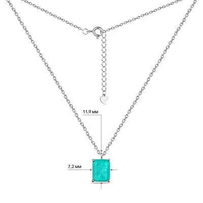 Серебряное колье с альпинитом (арт. 7507/1566аз)