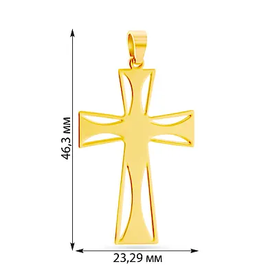 Хрестик з жовтого золота (арт. 440333ж)