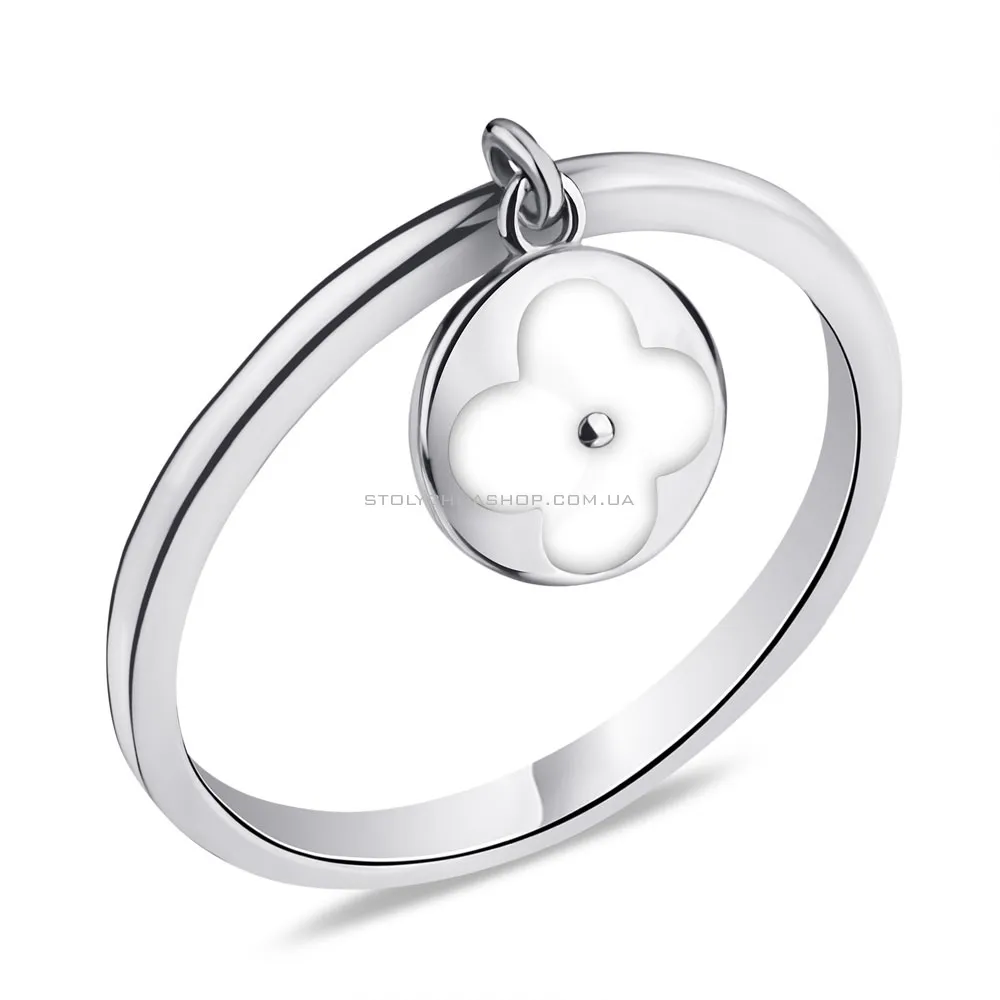 Срібна каблучка "Клевер" з підвіскою  (арт. 7501/5516еб) - цена