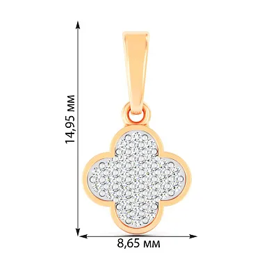 Золотая подвеска с фианитами (арт. 441238)