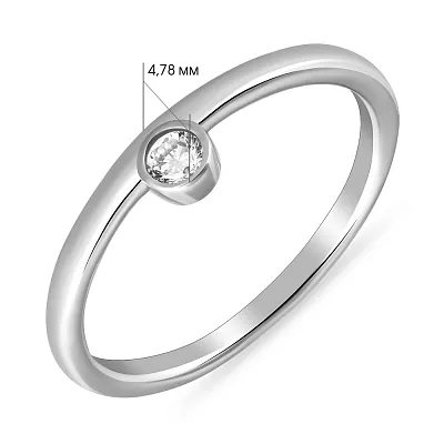 Серебряное кольцо с фианитом (арт. 7501/4869)