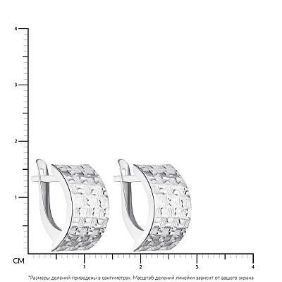 Серьги из серебра с алмазной насечкой (арт. Х121401)