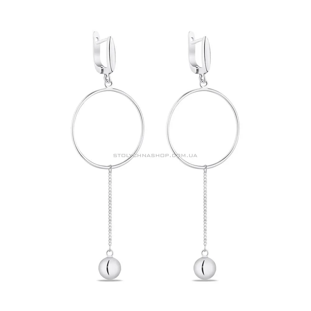 Сережки зі срібла без каменів Trendy Style (арт. 7502/4304)