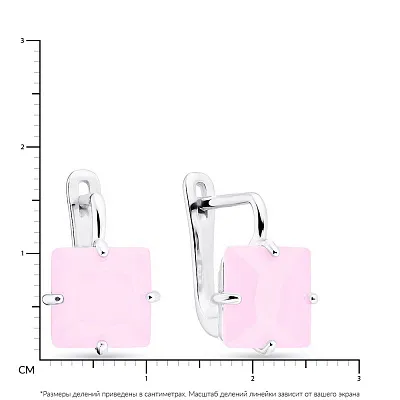 Серьги с розовыми фианитами из серебра (арт. 7502/3602црм)