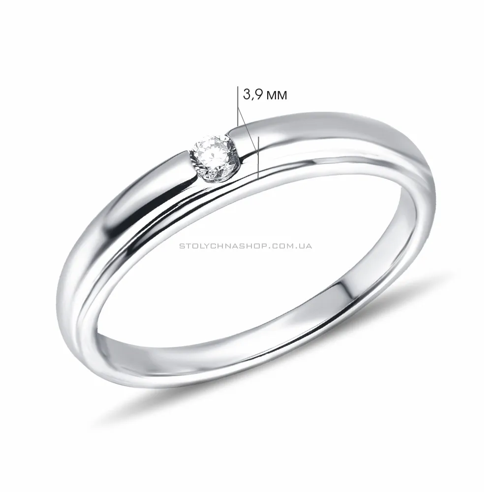 Серебряное кольцо с фианитом (арт. 7501/4338)