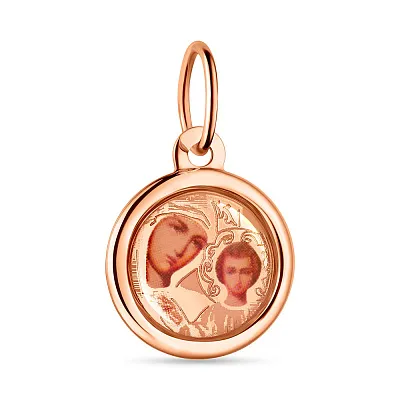 Золота ладанка «Божа Матір з немовлям» (арт. 405100К)