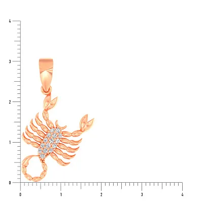 Золотая подвеска «Скорпион» с фианитами (арт. 440430)