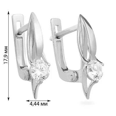Золоті сережки з фіанітом (арт. 110319б)