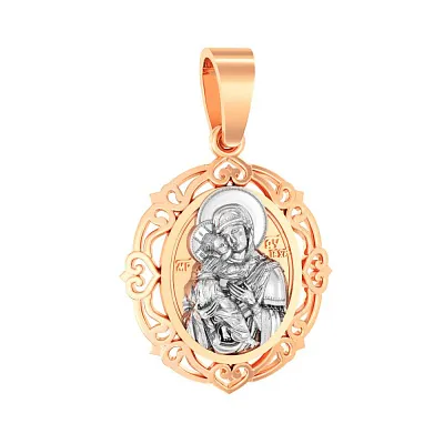 Ладанка Божа Матір «Володимирська» з золота (арт. 440345)