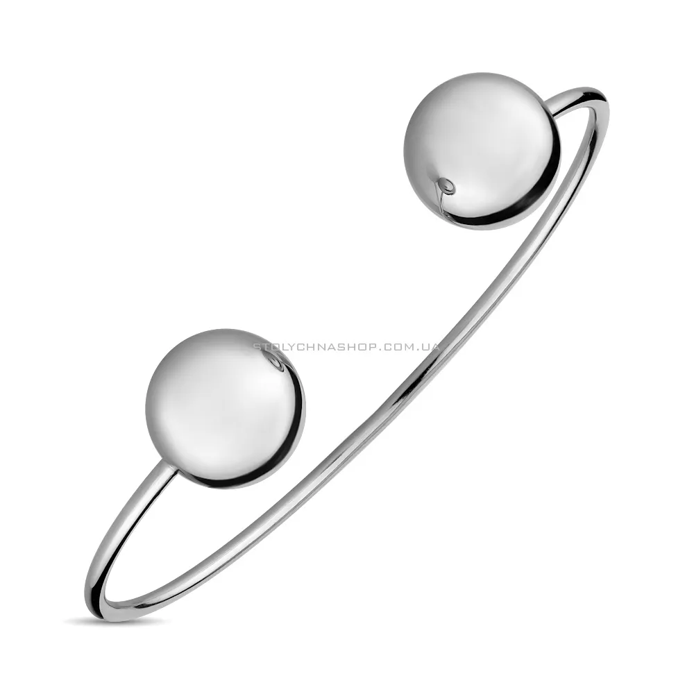 Срібний браслет скоба з кульками  (арт. 7509/3120) - цена