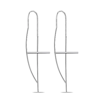 Сережки-протяжки зі срібла (арт. 7502/9549)