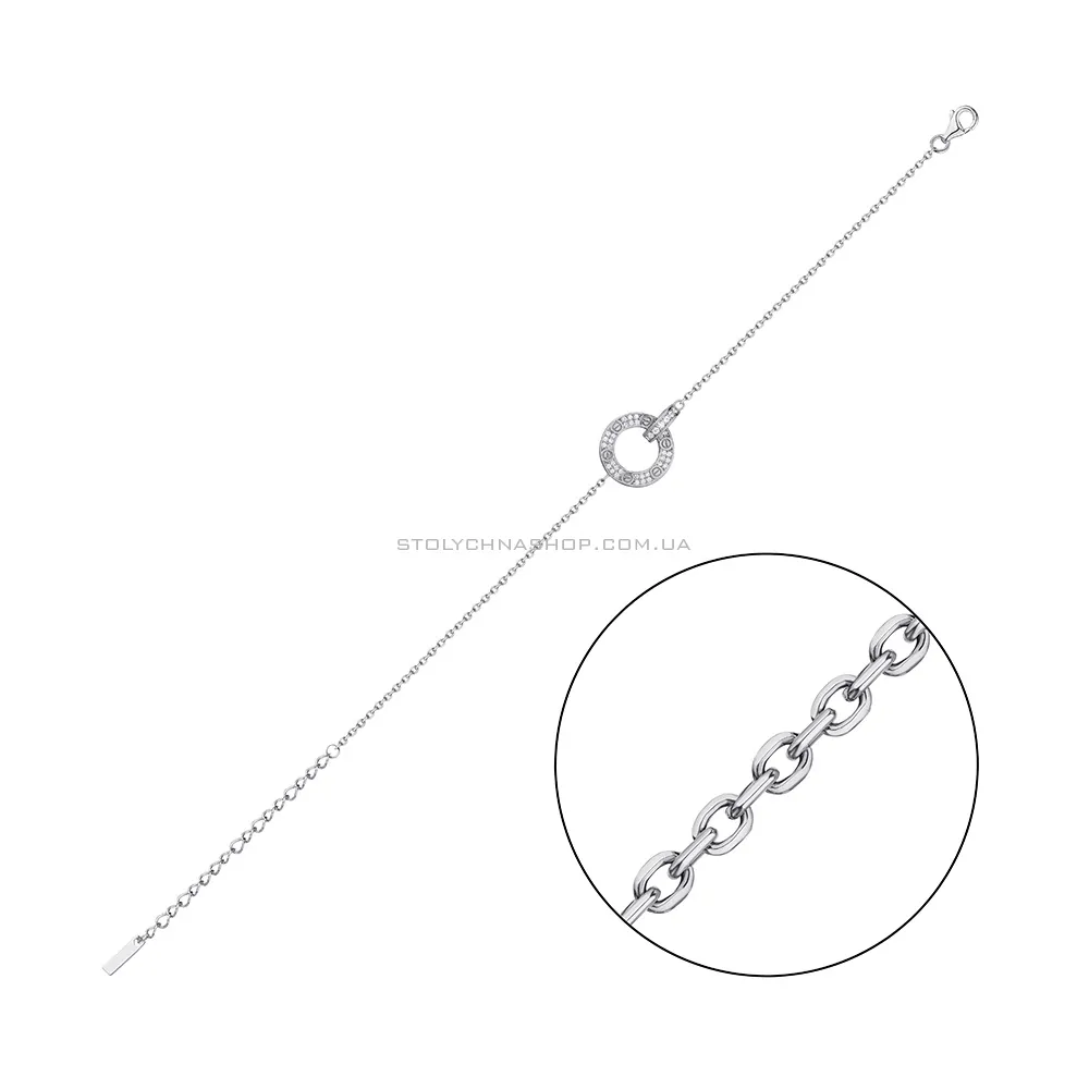Срібний браслет з фіанітами (арт. 7509/3861) - цена