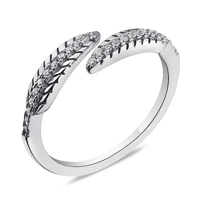 Безразмерное кольцо из серебра с фианитами (арт. 7501/6746)