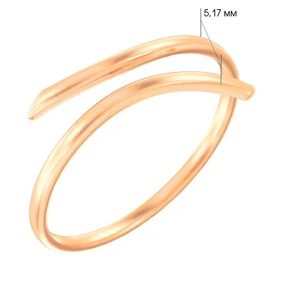 Незамкнутое кольцо из красного золота  (арт. 140950)