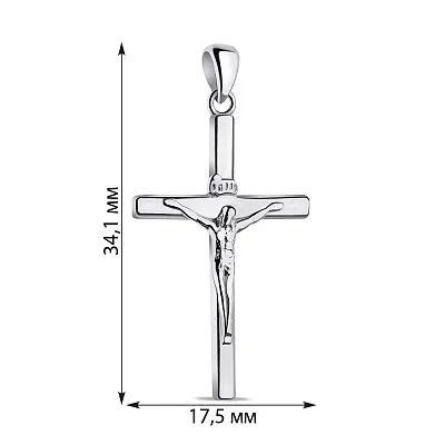 Серебряный крестик с распятием (арт. 7504/4046)