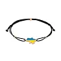 Браслет на шелковой нити "Украина" с золотой вставкой  (арт. 340026чесж)