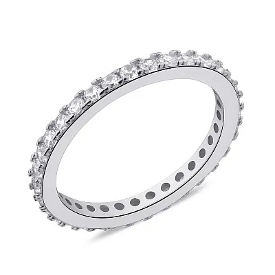Тонкое кольцо из серебра с фианитами (арт. 7501/5959)