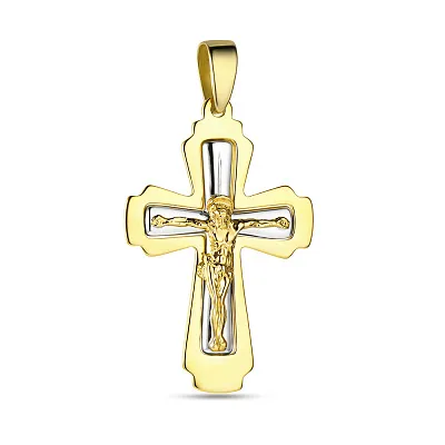 Золотой крестик с распятием  (арт. 501379жбм)