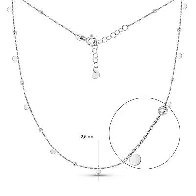 Кольє Монети з білого золота (арт. 352555б)