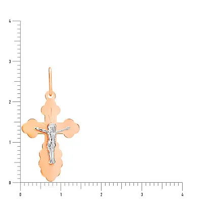 Золотой нательный крестик с распятием  (арт. 514600)