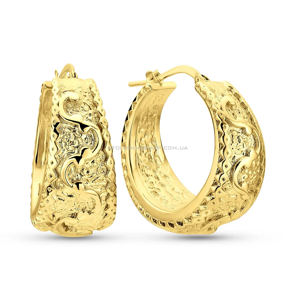 Золоті сережки-кільця Francelli в жовтому кольорі металу (арт. 109778/25ж)