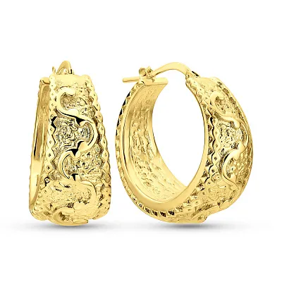 Золоті сережки-кільця Francelli в жовтому кольорі металу (арт. 109778/25ж)