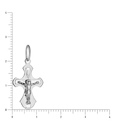 Хрестик з білого золота з розп'яттям (арт. 526500б)