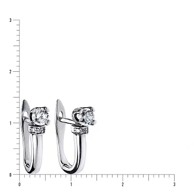 Срібні сережки з фіанітами (арт. 7902/21004)