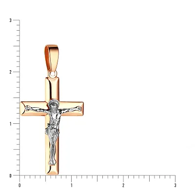 Золотой нательный крестик с распятием  (арт. 501040)