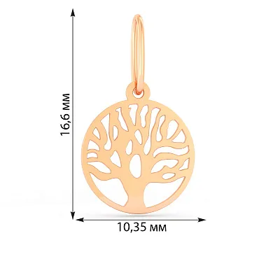 Кулон з червоного золота Дерево життя (арт. 441270)