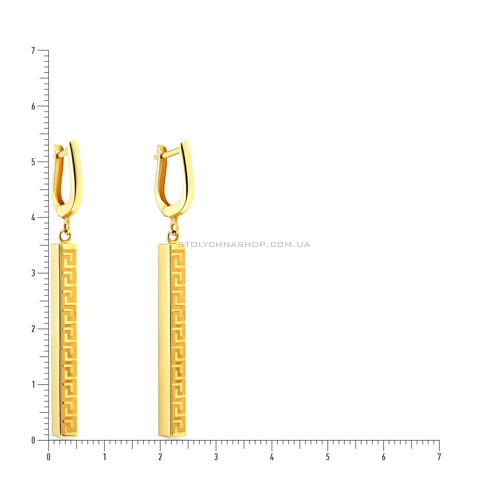 Золоті сережки з підвісками (арт. 106219ж)