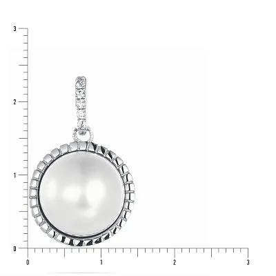 Срібний кулон з перлиною (арт. 7503/2592жб)