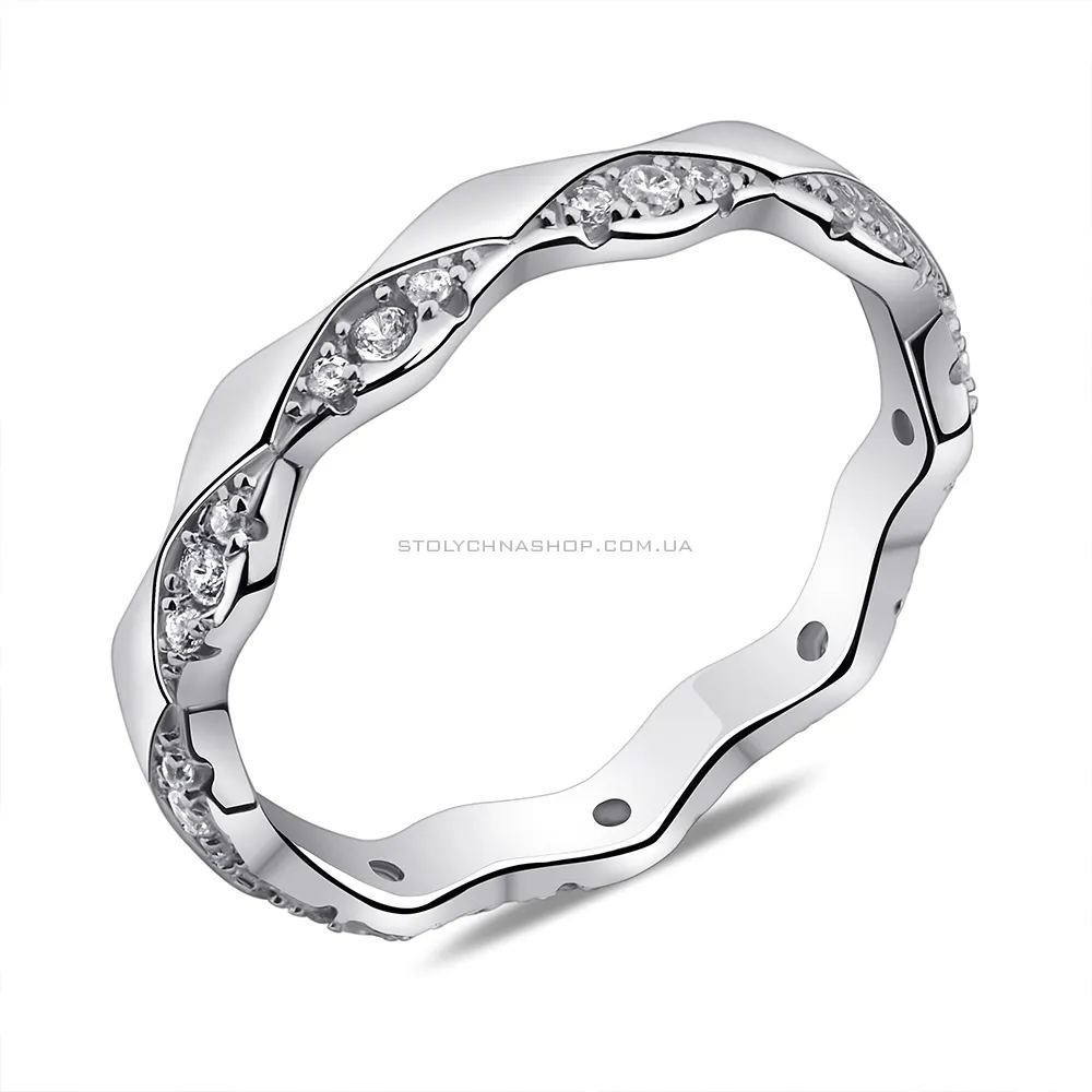 Кольцо из серебра с фианитами (арт. 7501/6607) - цена