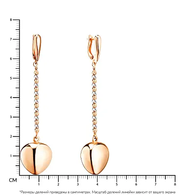Золотые серьги в комбинированном цвете металла (арт. 105668кб)
