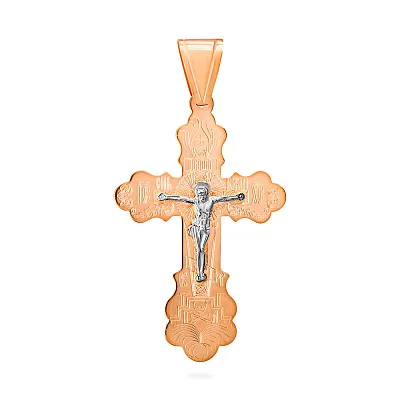 Золотой нательный крестик с распятием  (арт. 515401р)