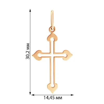 Крестик из красного золота  (арт. 440872/25)