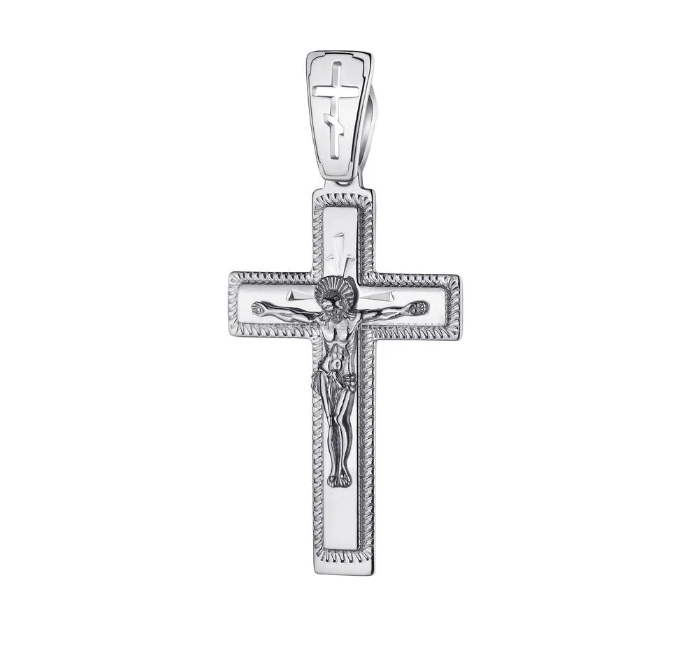 Хрестик зі срібла «Розп'яття Христове» (арт. 7504/311100-Р)