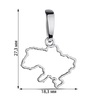 Серебряный подвес &quot;Украина&quot; (арт. 7503/472пп)
