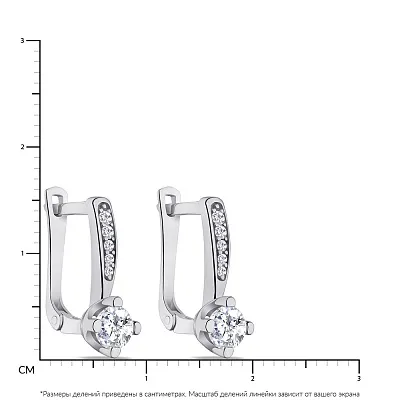 Срібні сережки з фіанітами  (арт. 7502/1-0894.0.2)