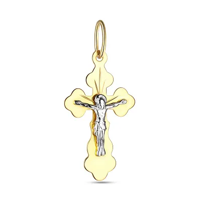 Крестик с распятием из желтого золота  (арт. 514200ж)