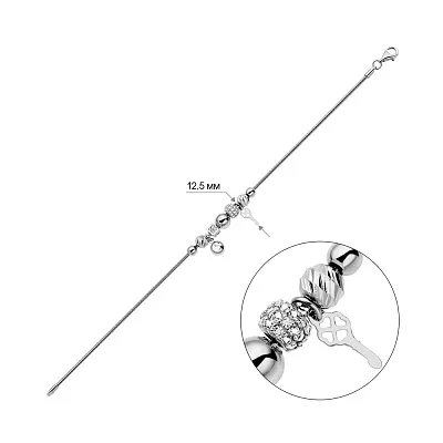 Браслет з білого золота з підвісами (арт. 325679бП2)