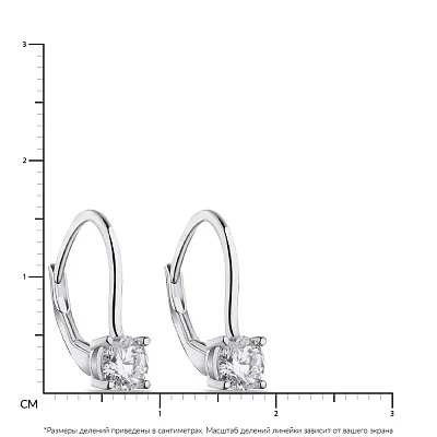Серьги серебряные с фианитами  (арт. 7502/4800)