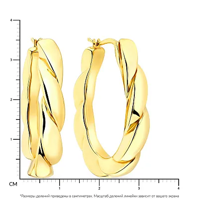 Золотые сережки &quot;Спирали&quot; Francelli (арт. е108239/35ж)