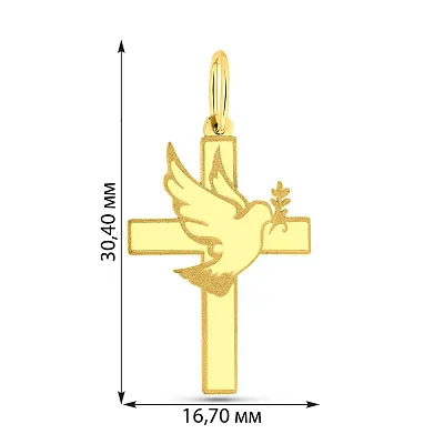 Золотий підвіс Хрестик без каміння (арт. 440867ж)