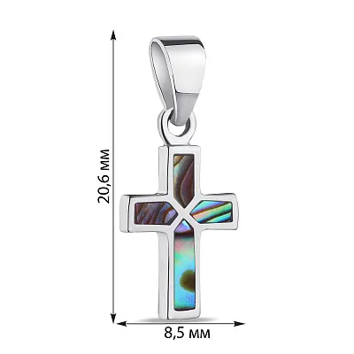 Срібний кулон Хрестик (арт. 7503/3429/1пцв)