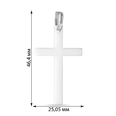 Керамічний хрестик зі сріблом  (арт. 7503/3619б061)
